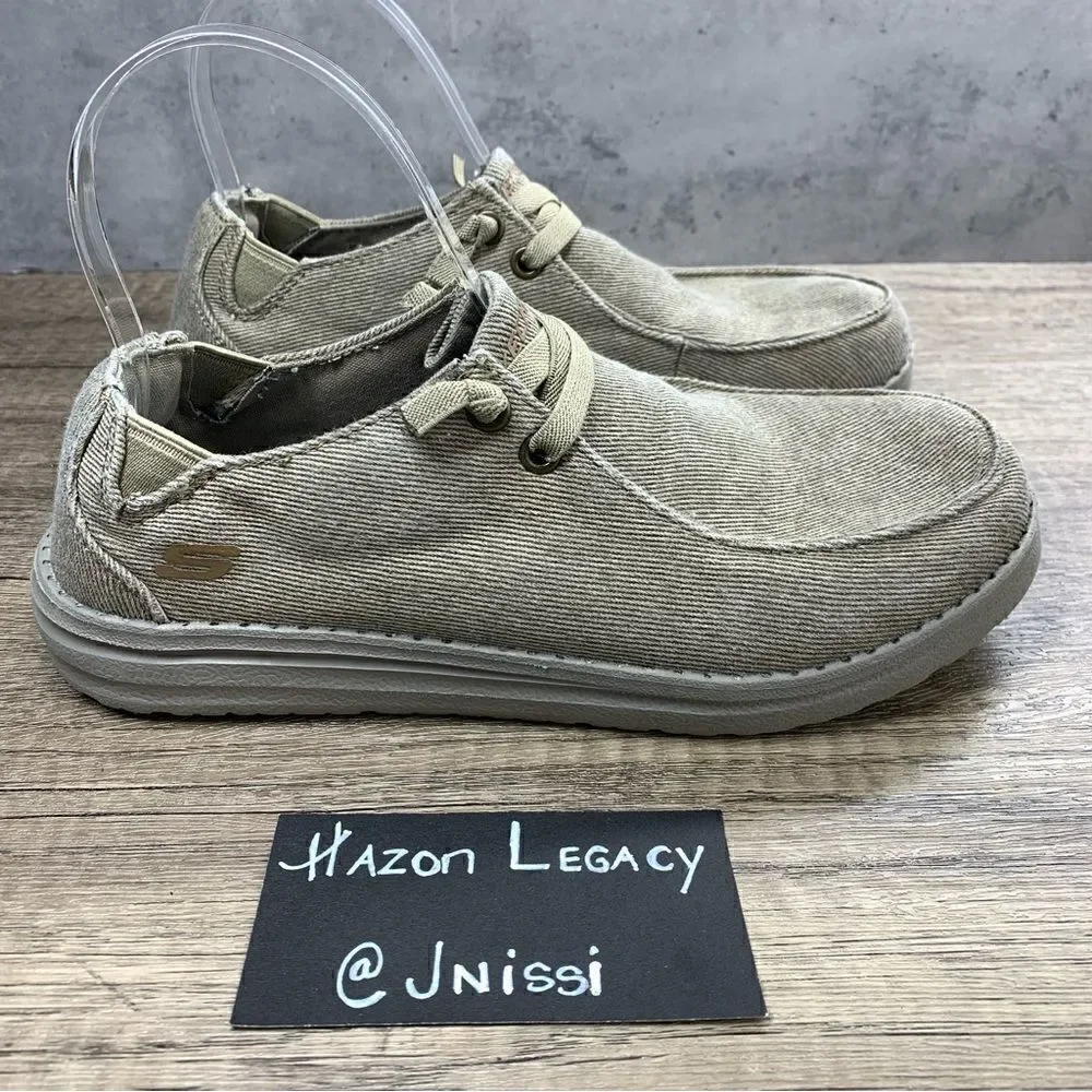 ‎Skechers~Youth Boy’s~”Melson Raymon”~Casual Taupe Low Sneakers~Size 5